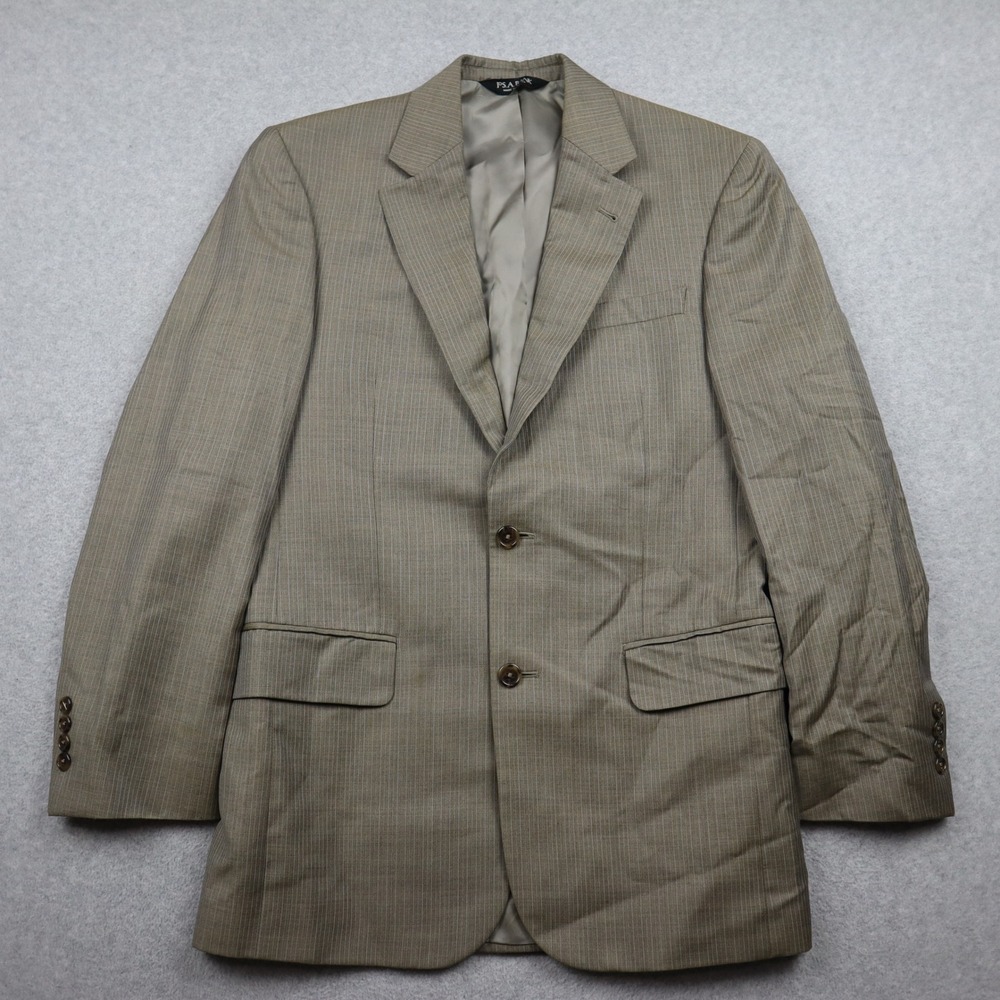 Jos. A. Bank Blazer Mens 36R Signature Collection Tan Pinstripe Wool Suit Jacket